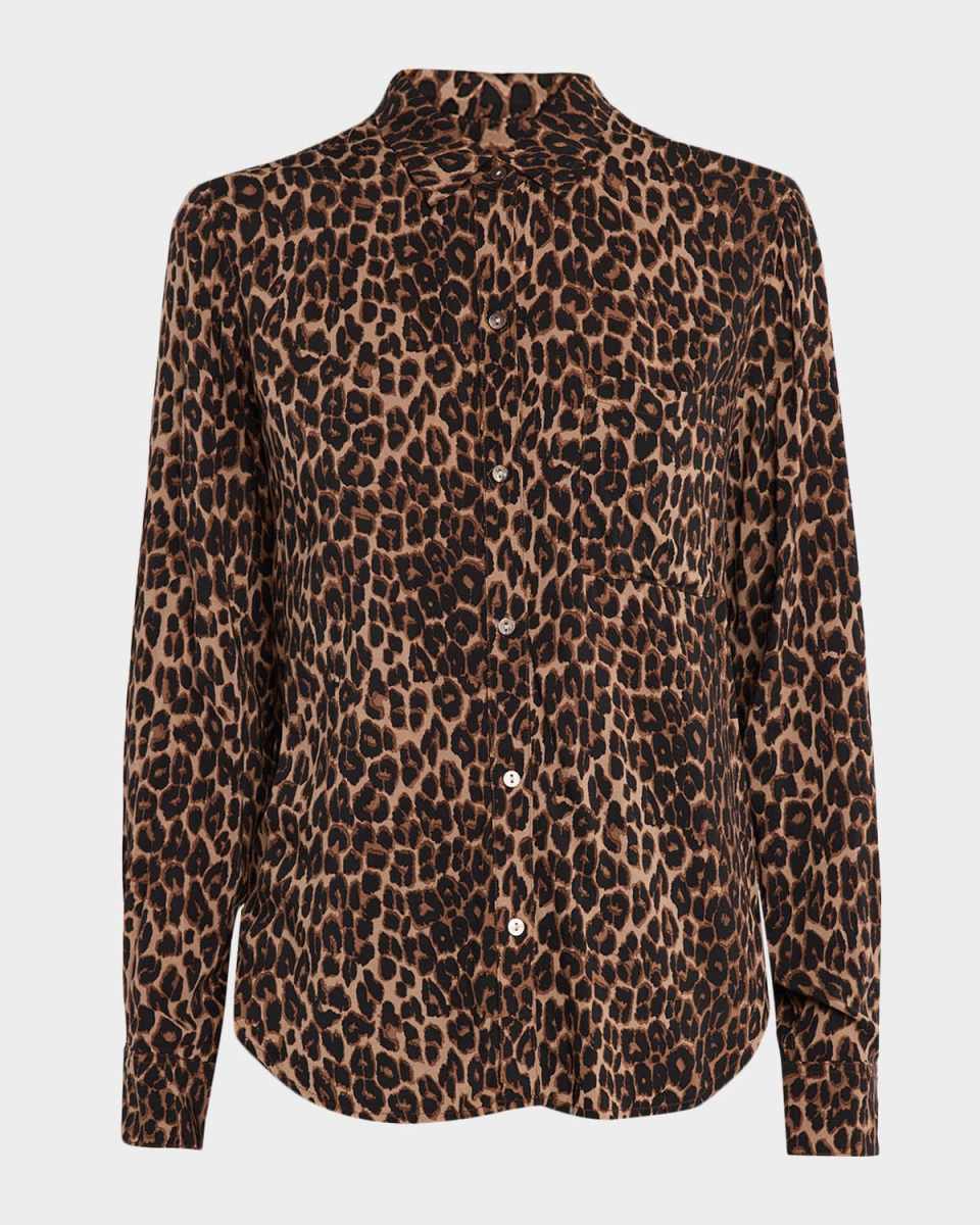 Josephine Leopard Long-Sleeve Shirt